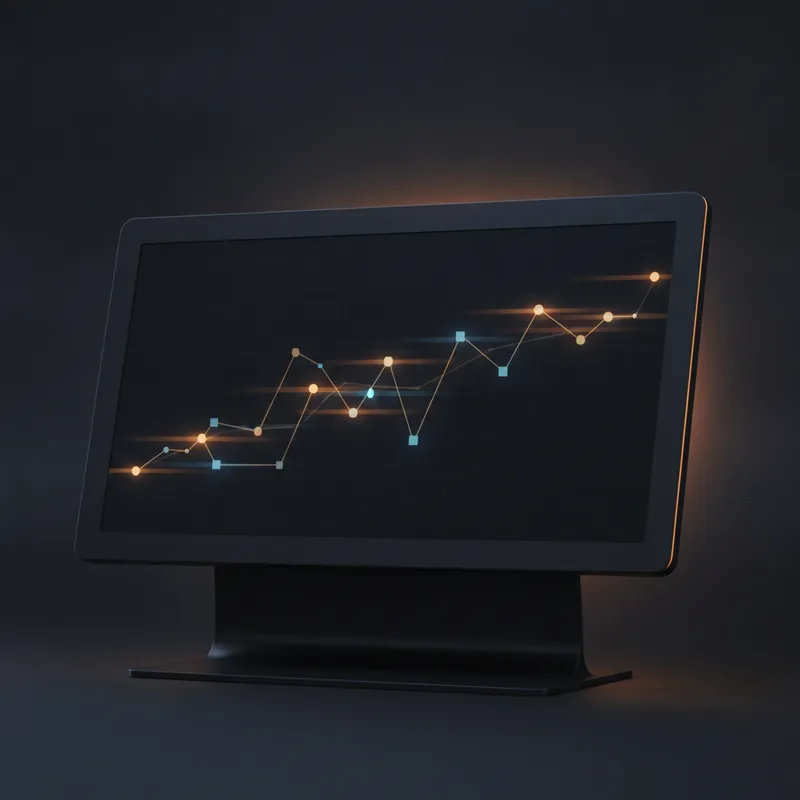 KI-gestütztes Marktsignal-Dashboard mit Live-Trendchart und Konfidenzwerten